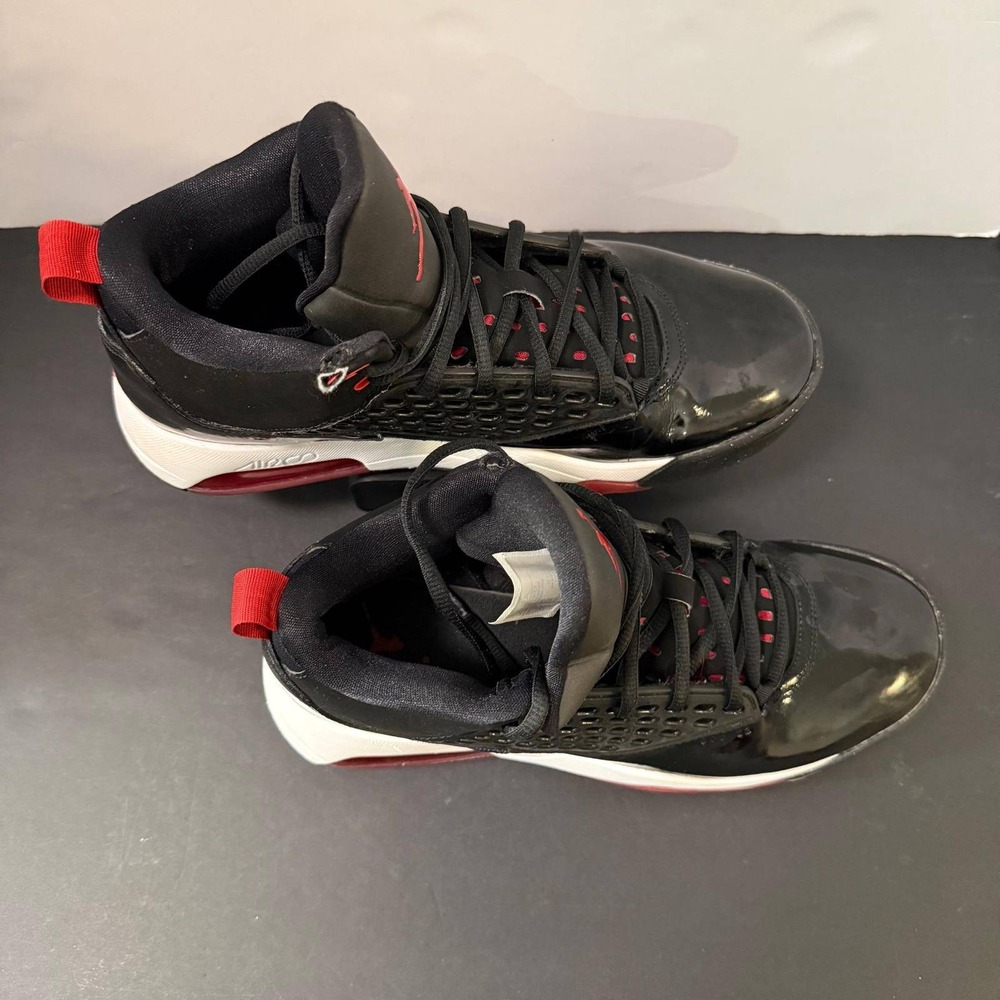 Jordan Max Aura 2 Mens Basketball Shoes Black Red Patent Leather Size 10 - Picture 16 of 16